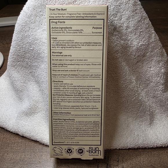 Sun Bum Daily Face Liquid Sunscreen Moisturizer SPF 50 - Cream - Picture 2 of 2